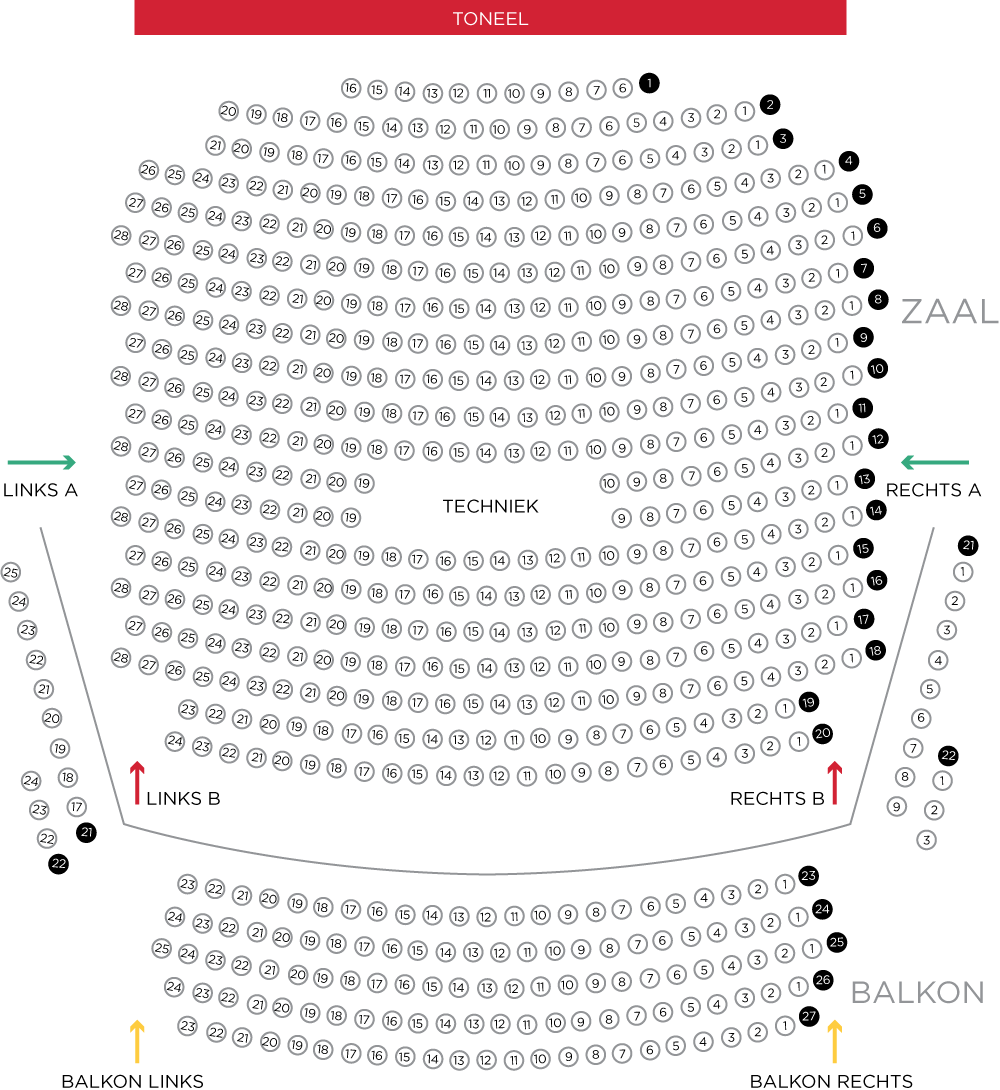 Zaalplattegrond Grote Zaal